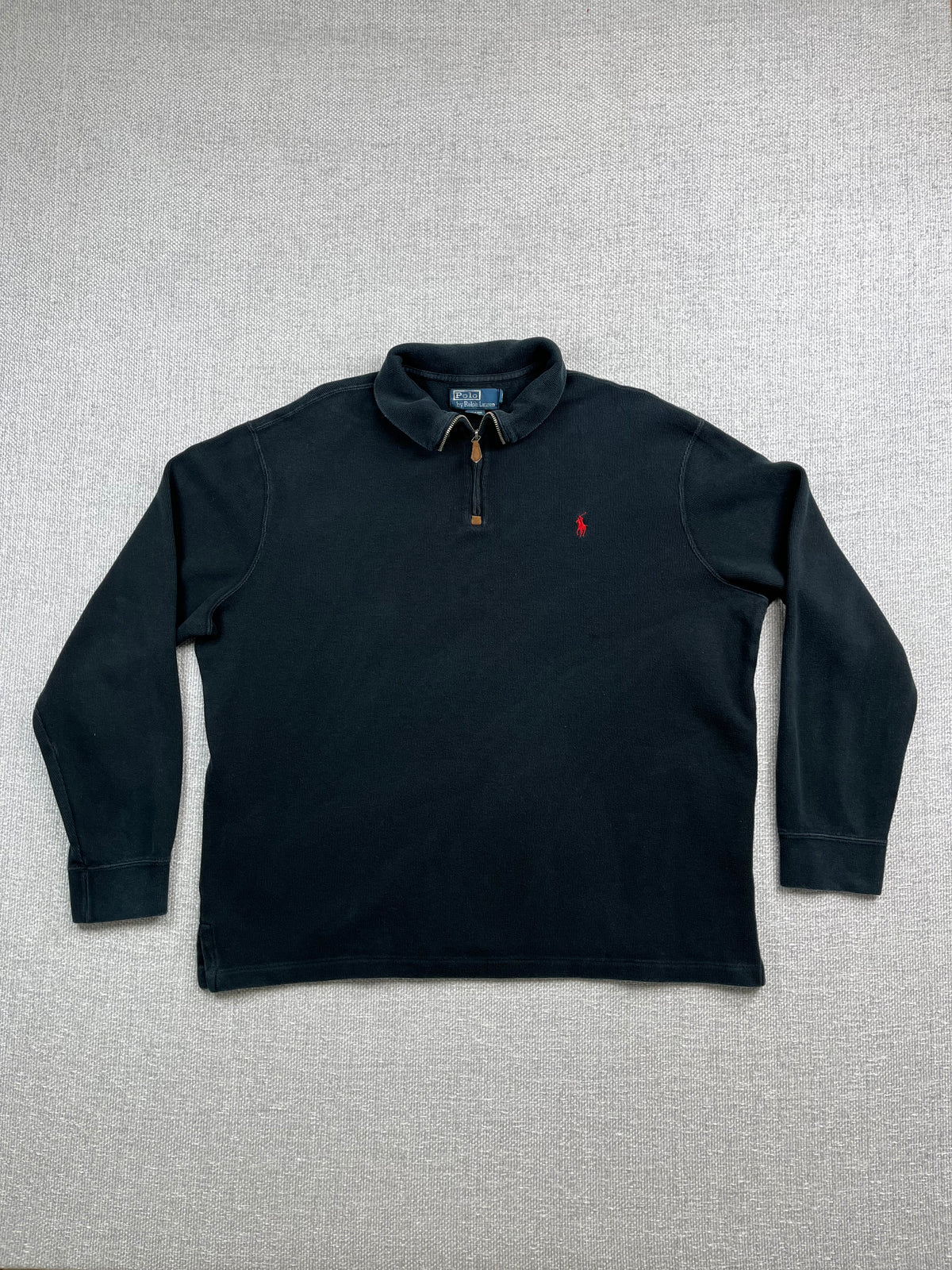 90's Polo Black 1/4 Zip