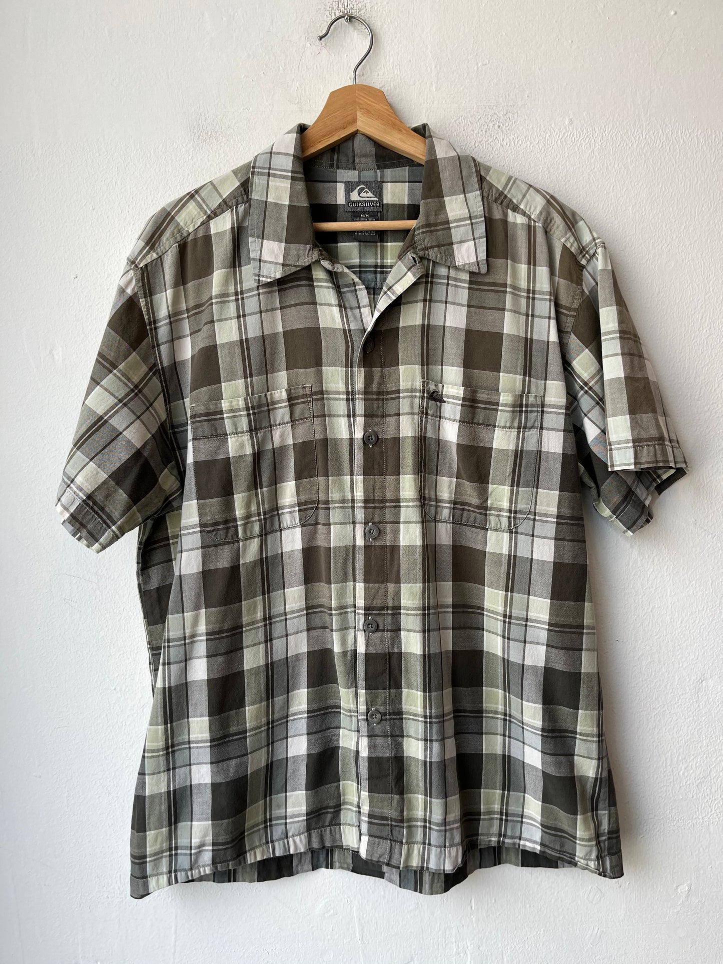 Y2K Quiksilver Plaid Button Up Shirt