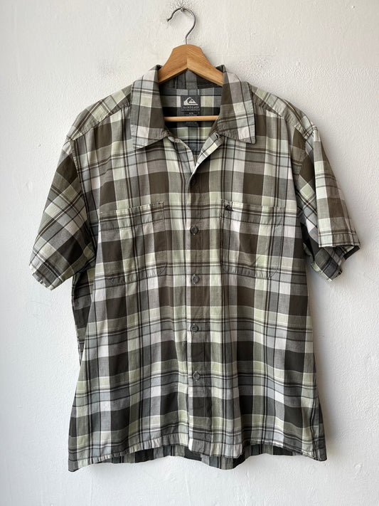 Y2K Quiksilver Plaid Button Up Shirt