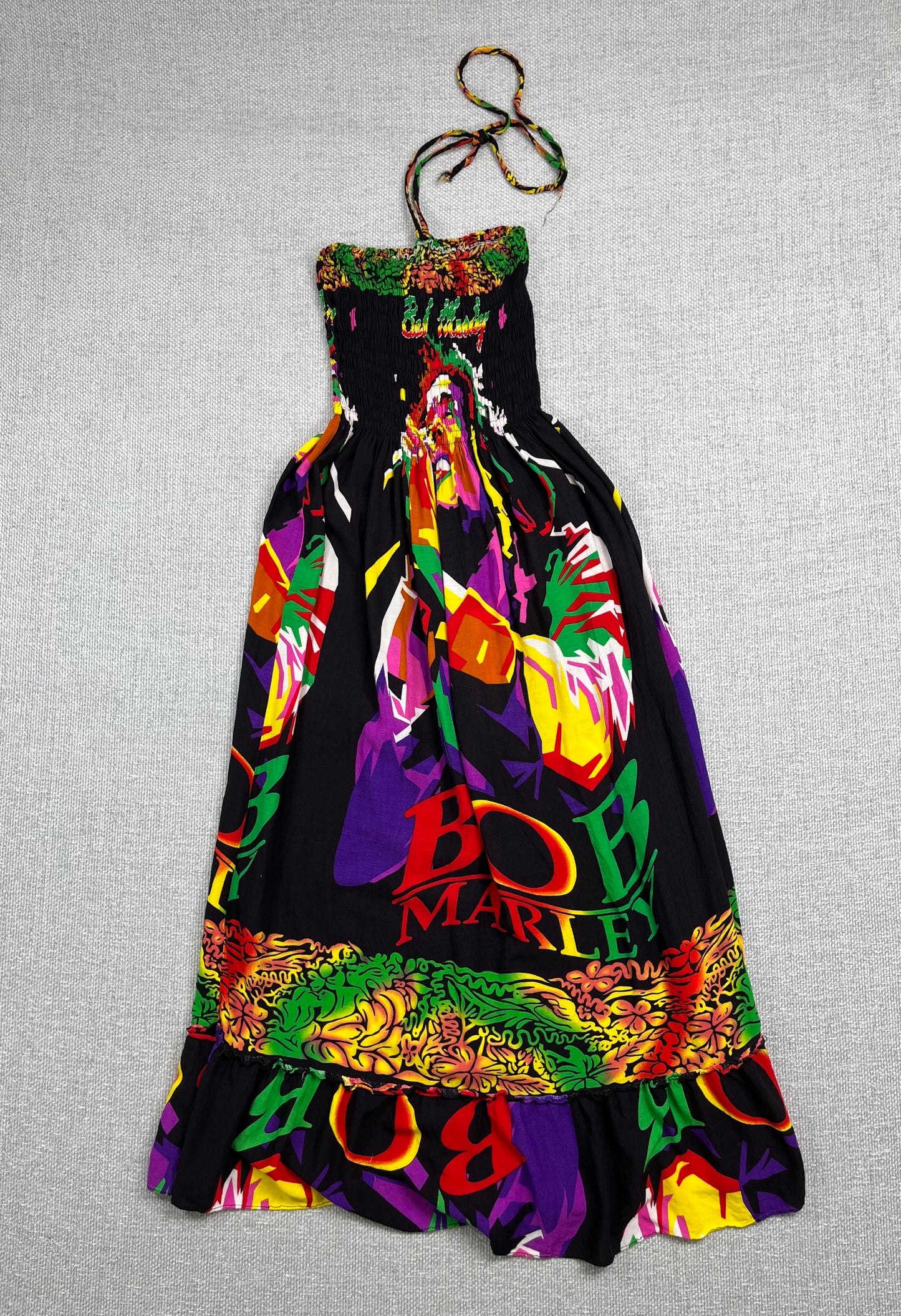 Y2K Bob Marley Halter Maxi Dress