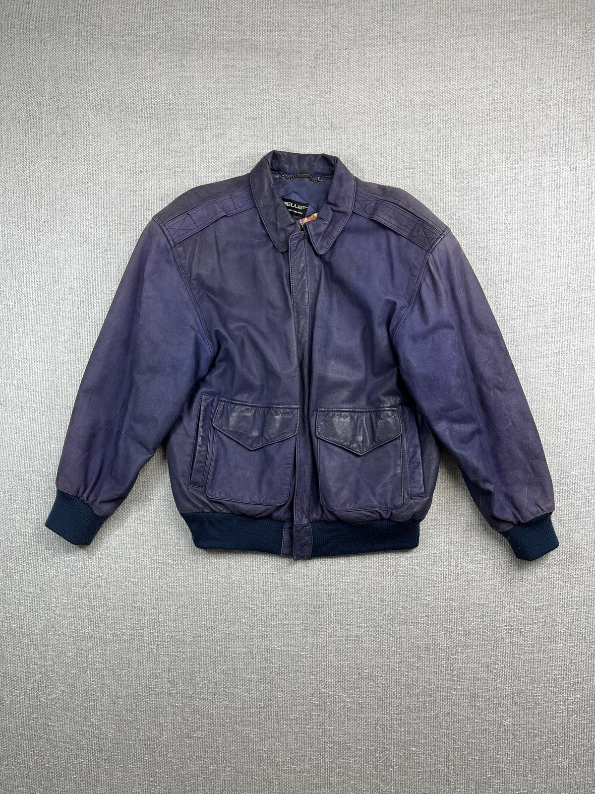 90s Pelle Leather Bomber Jacket