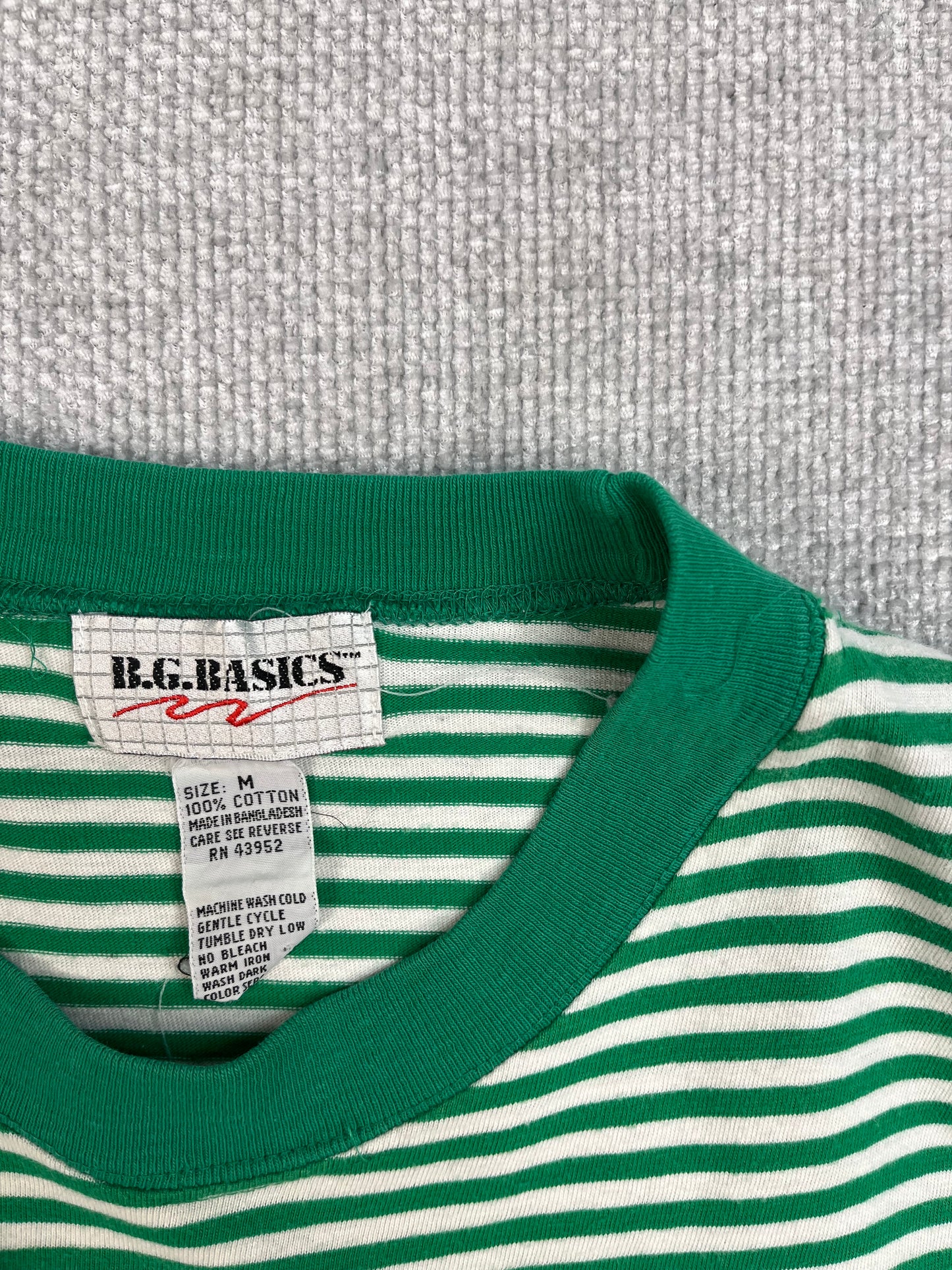 90's Green Striped Shirt