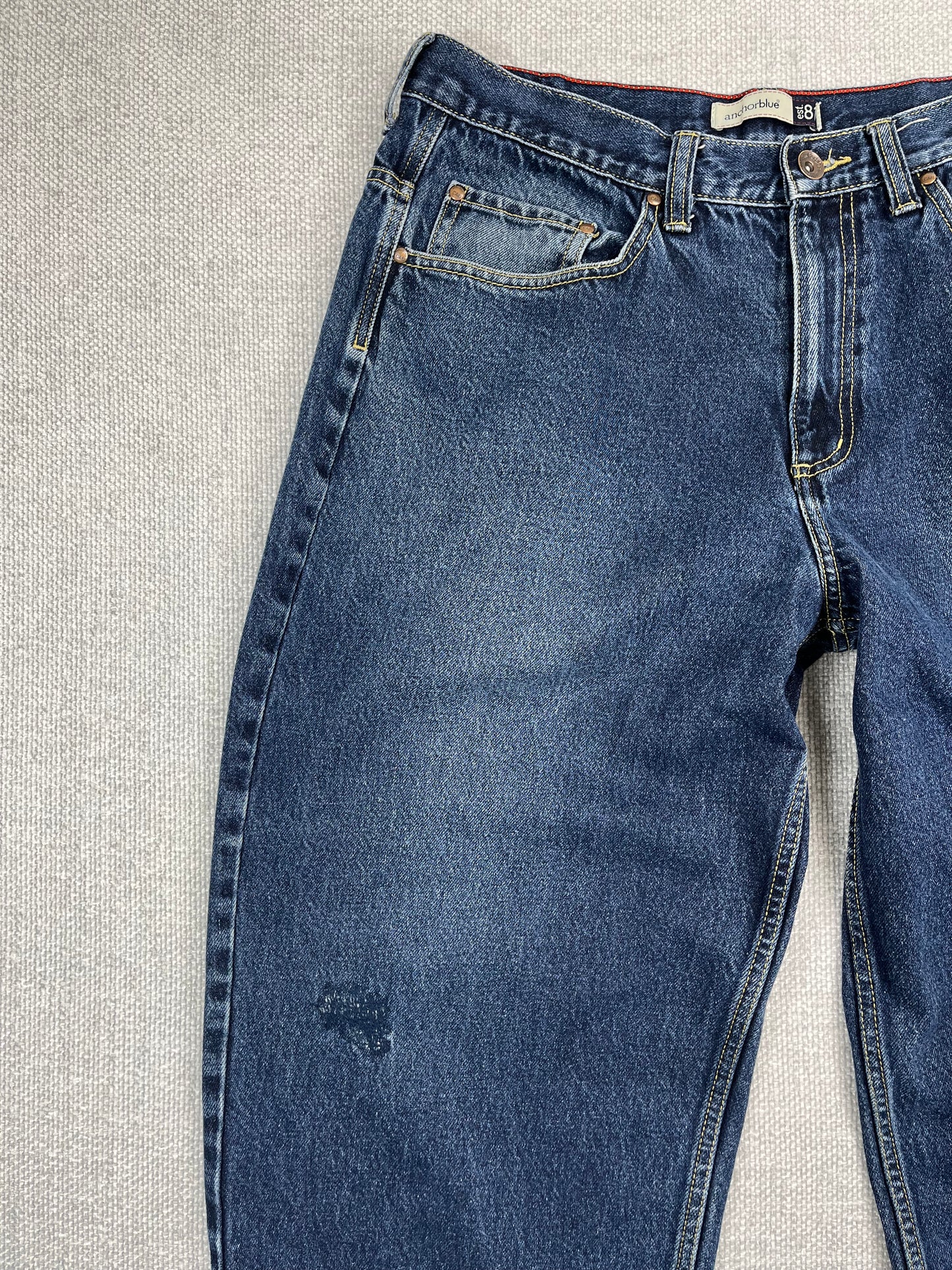 Y2K Anchor Blue Baggy Jeans 34"