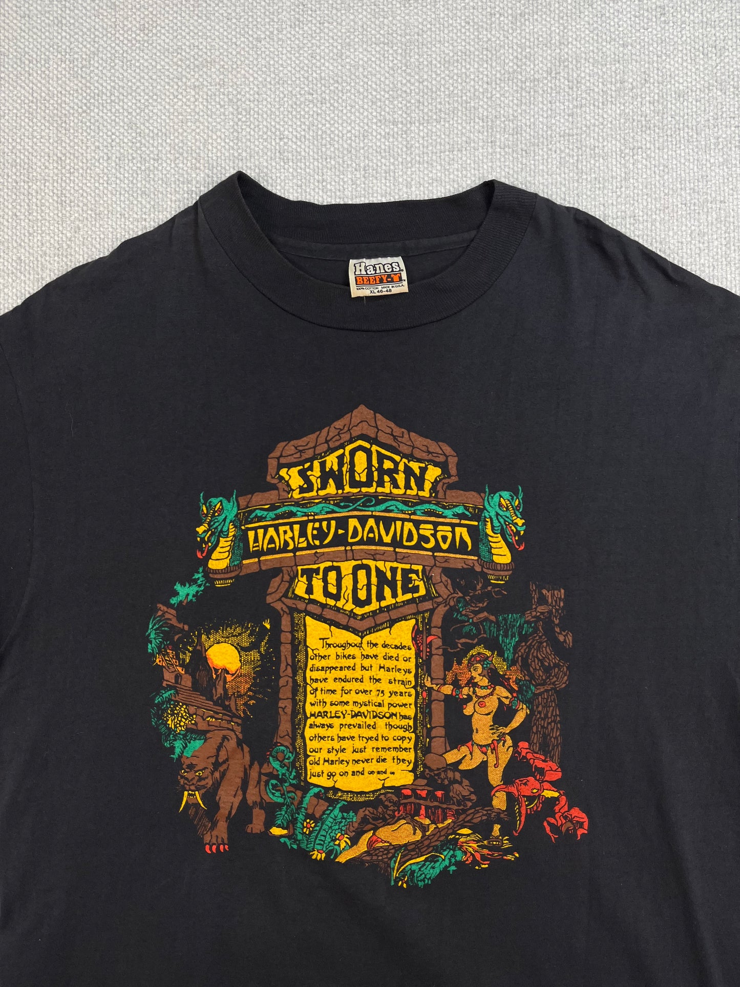 80's Sworn To One Harley Davidson T-Shirt