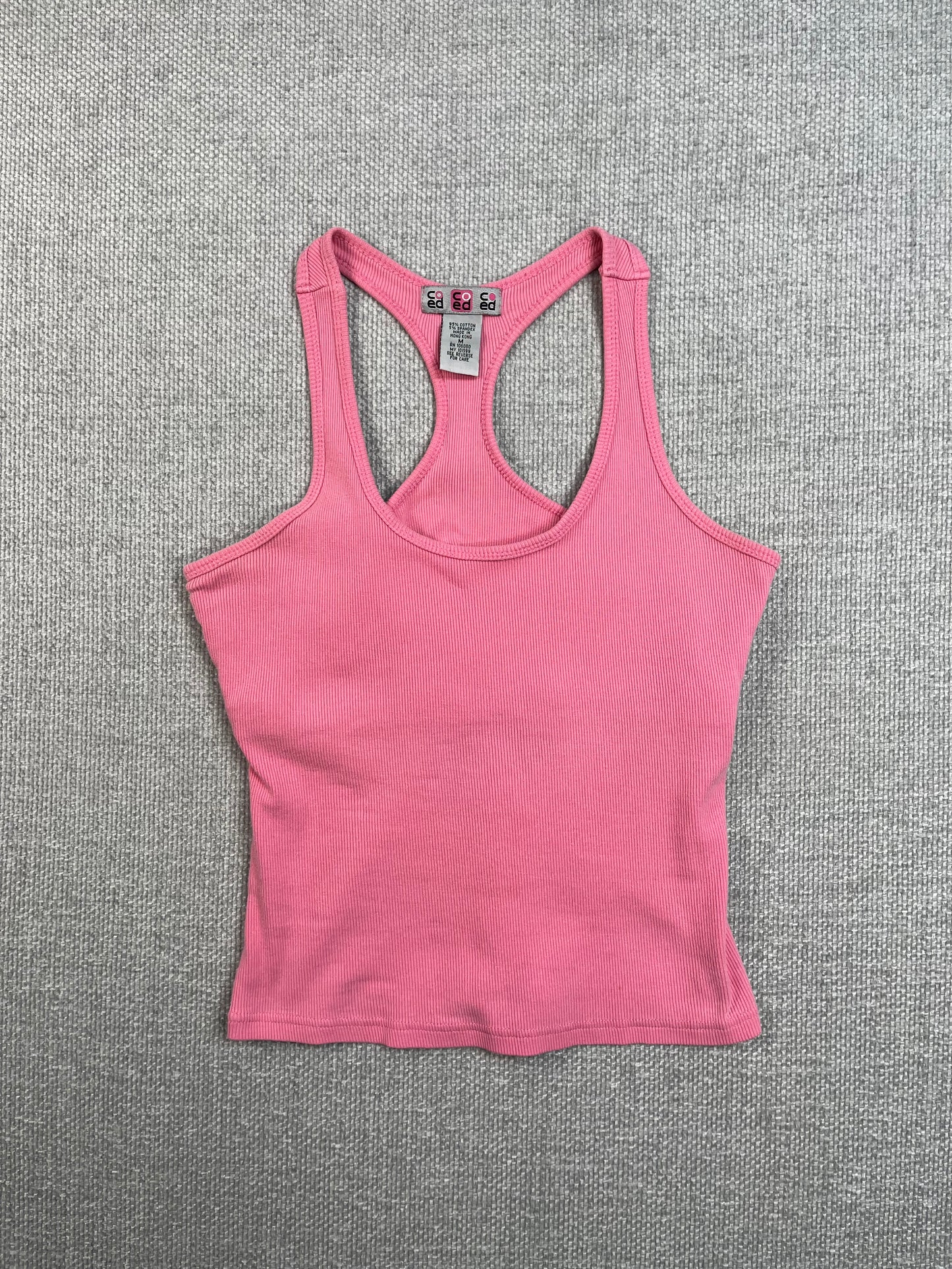 Y2K Pink Cotton Workout Tank