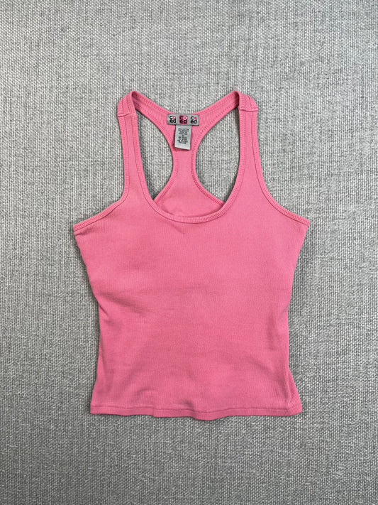 Y2K Pink Cotton Workout Tank