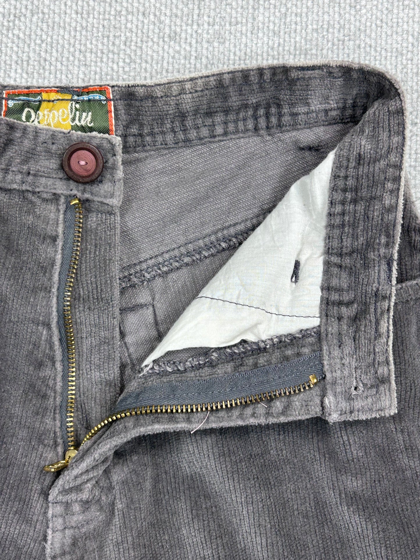 80's Gray Corduroy Surf Shorts 27"