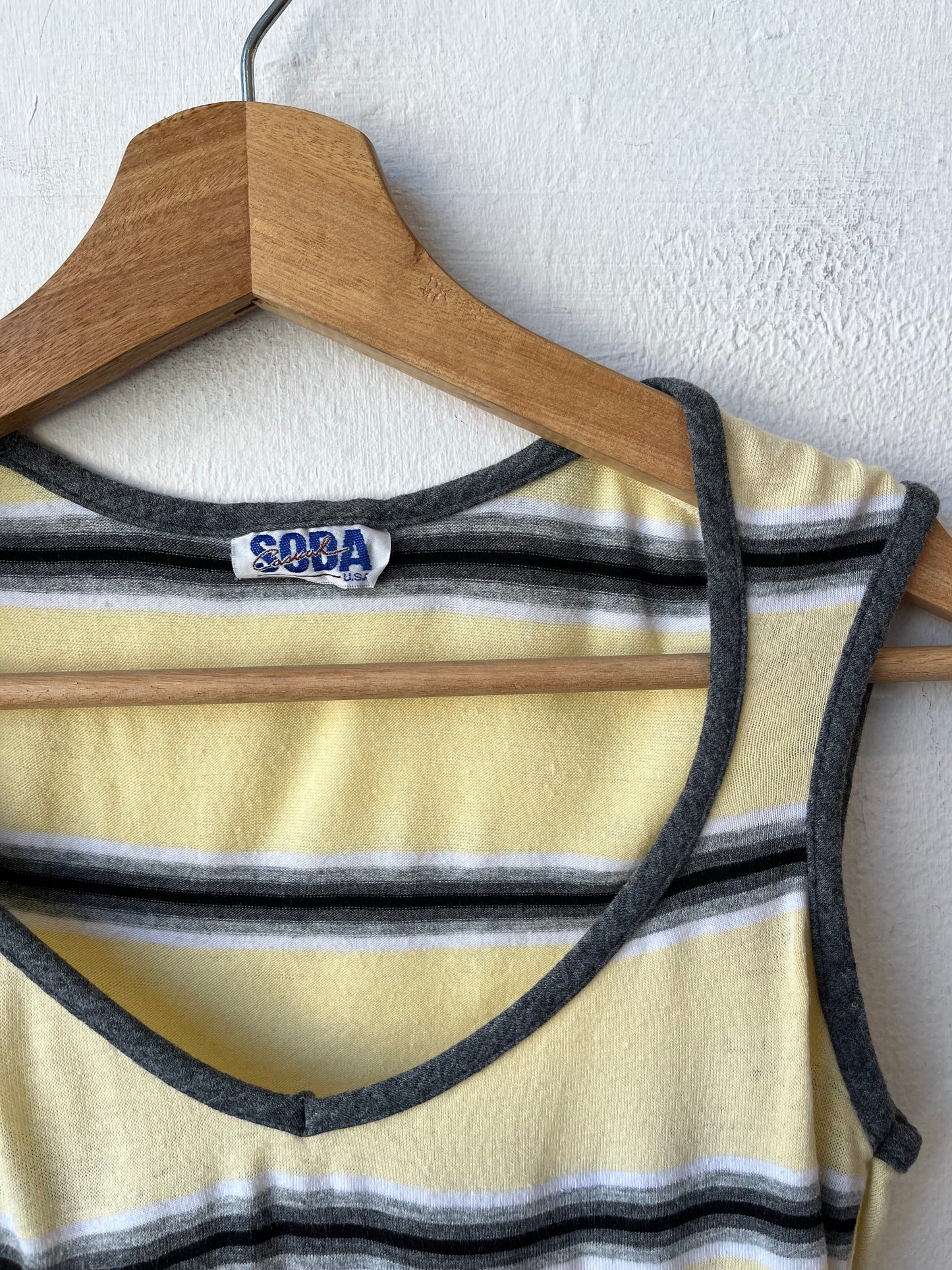 80’s Striped Cutoff Top