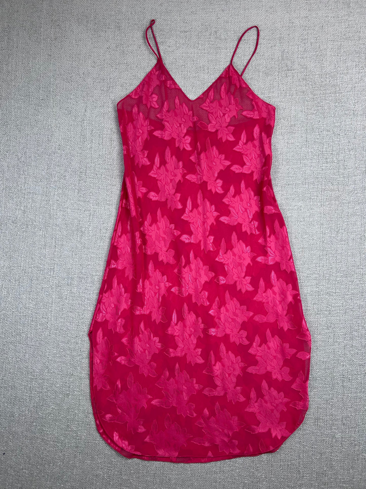 Y2K Pink Floral Slip Dress