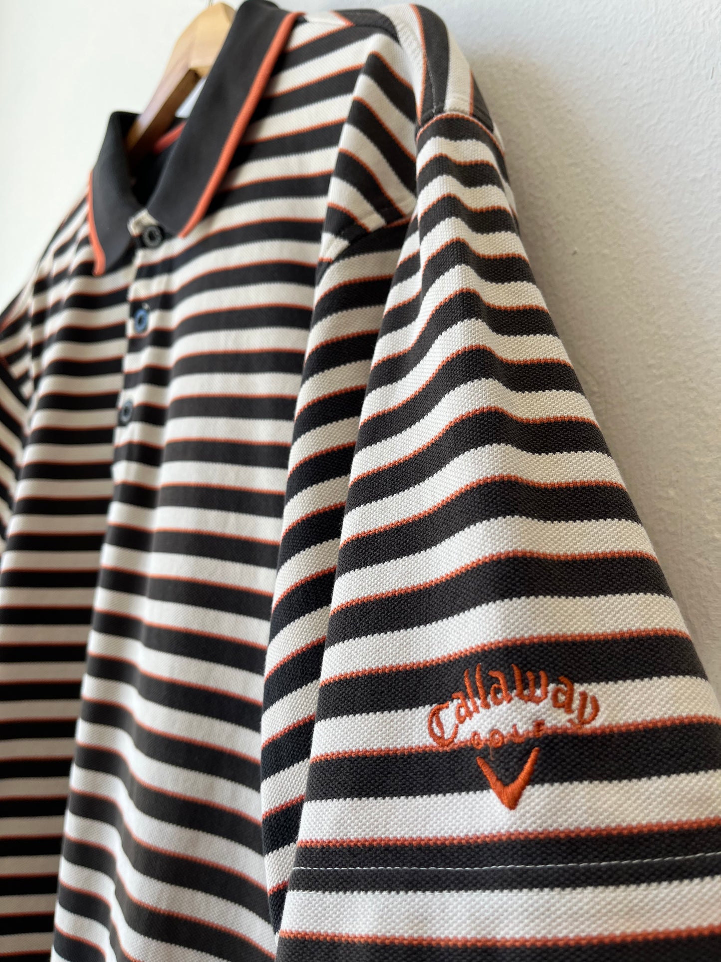 Y2K Callaway Striped Polo Shirt