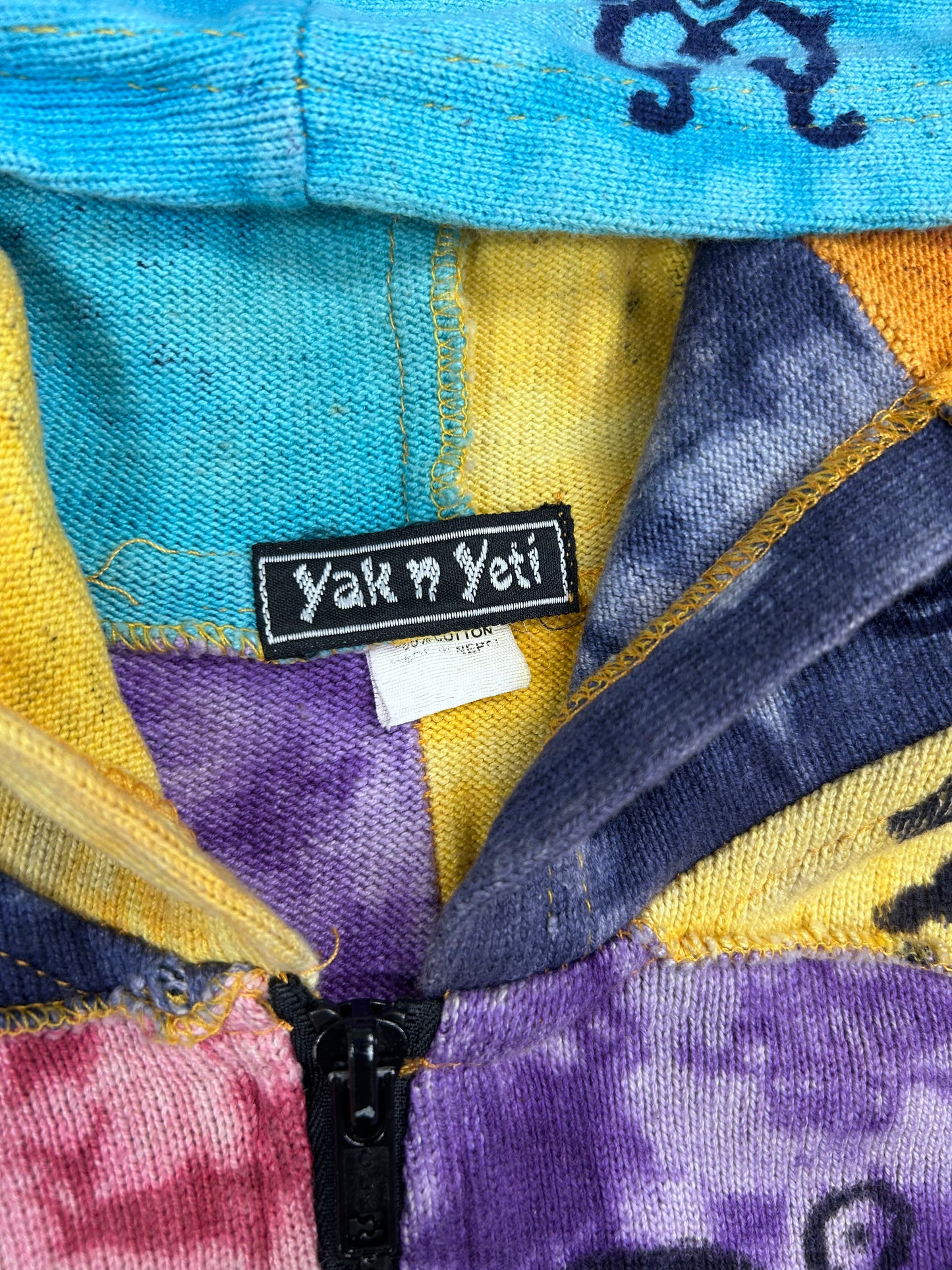 Y2K Patchwork Zip Up Hoodie