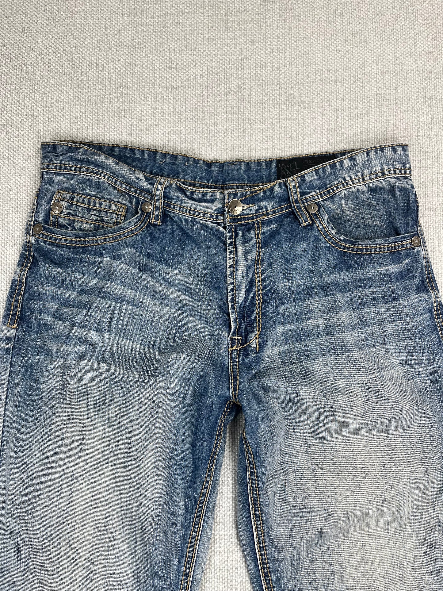 Y2K Contrast Stitch Jeans 36"