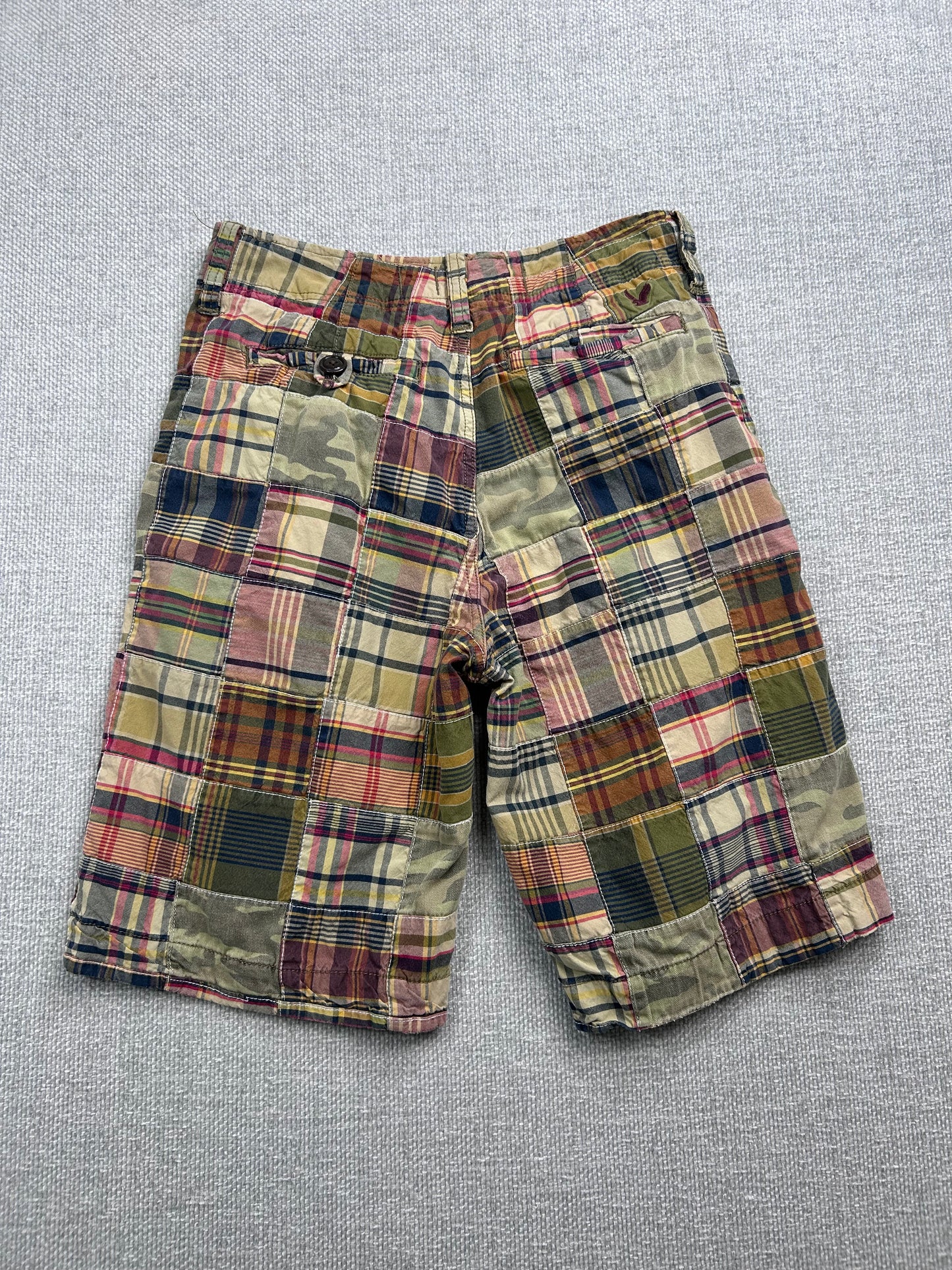 Y2K Patchwork Shorts 28"
