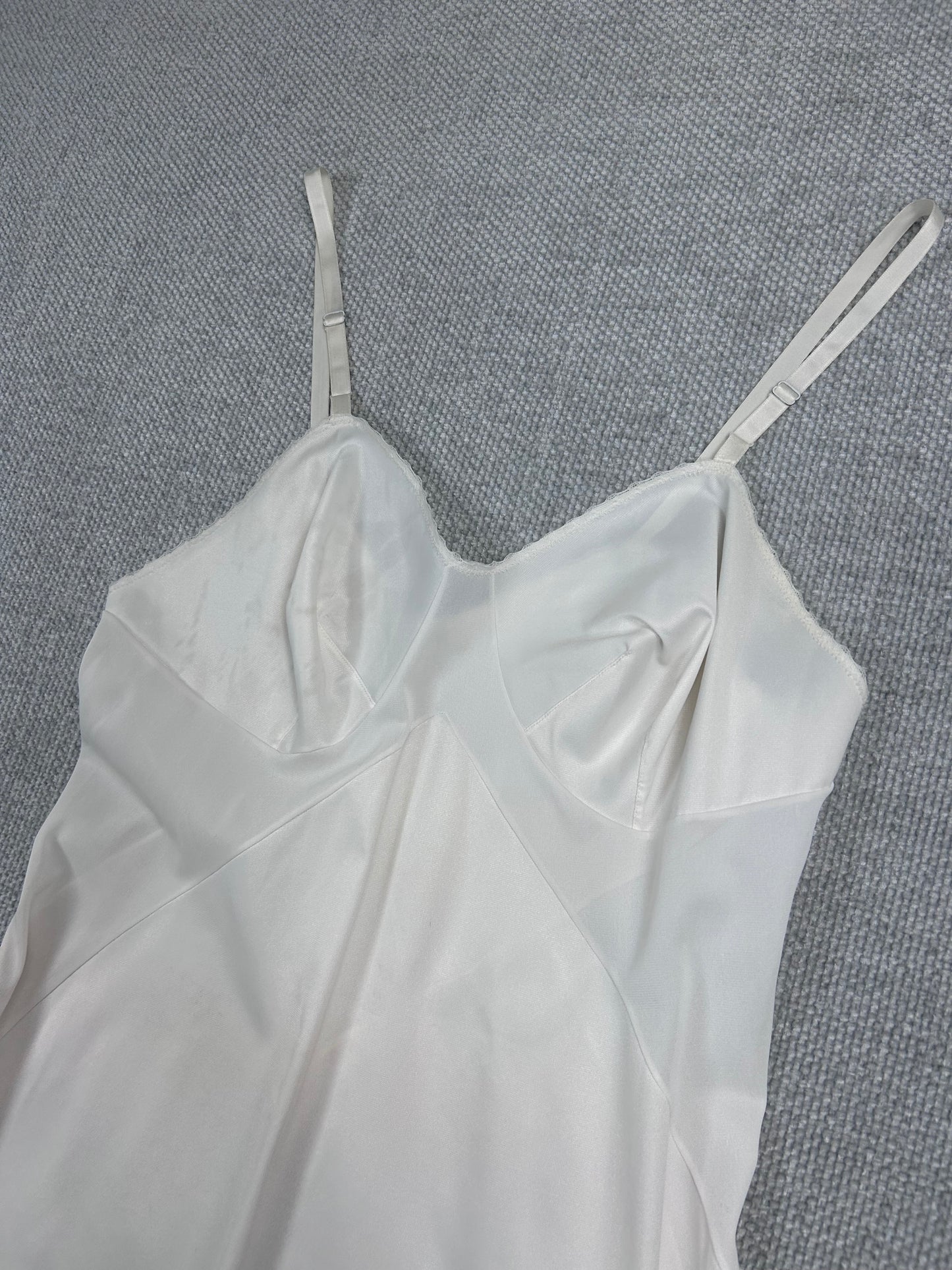 80's White Slip Dress