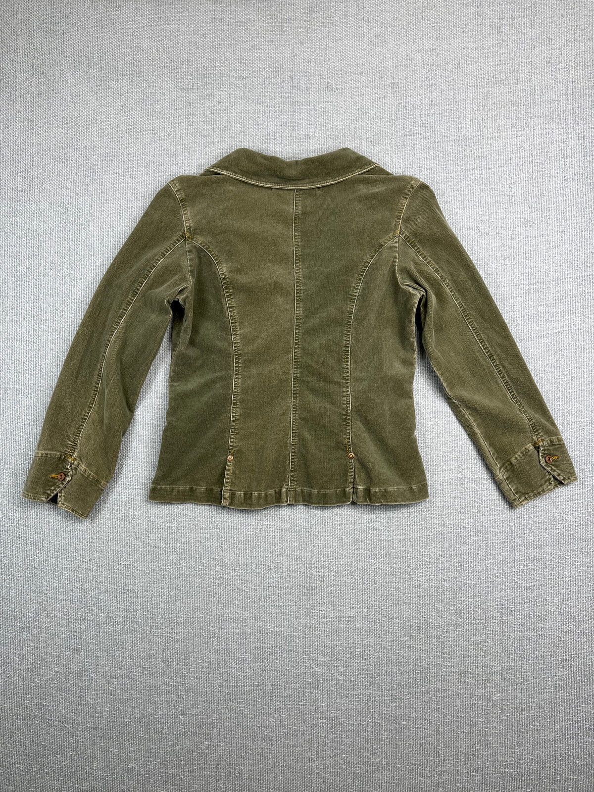 Y2K Green Corduroy Fitted Jacket