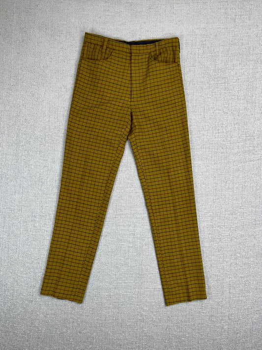 70's Plaid Trousers 28"