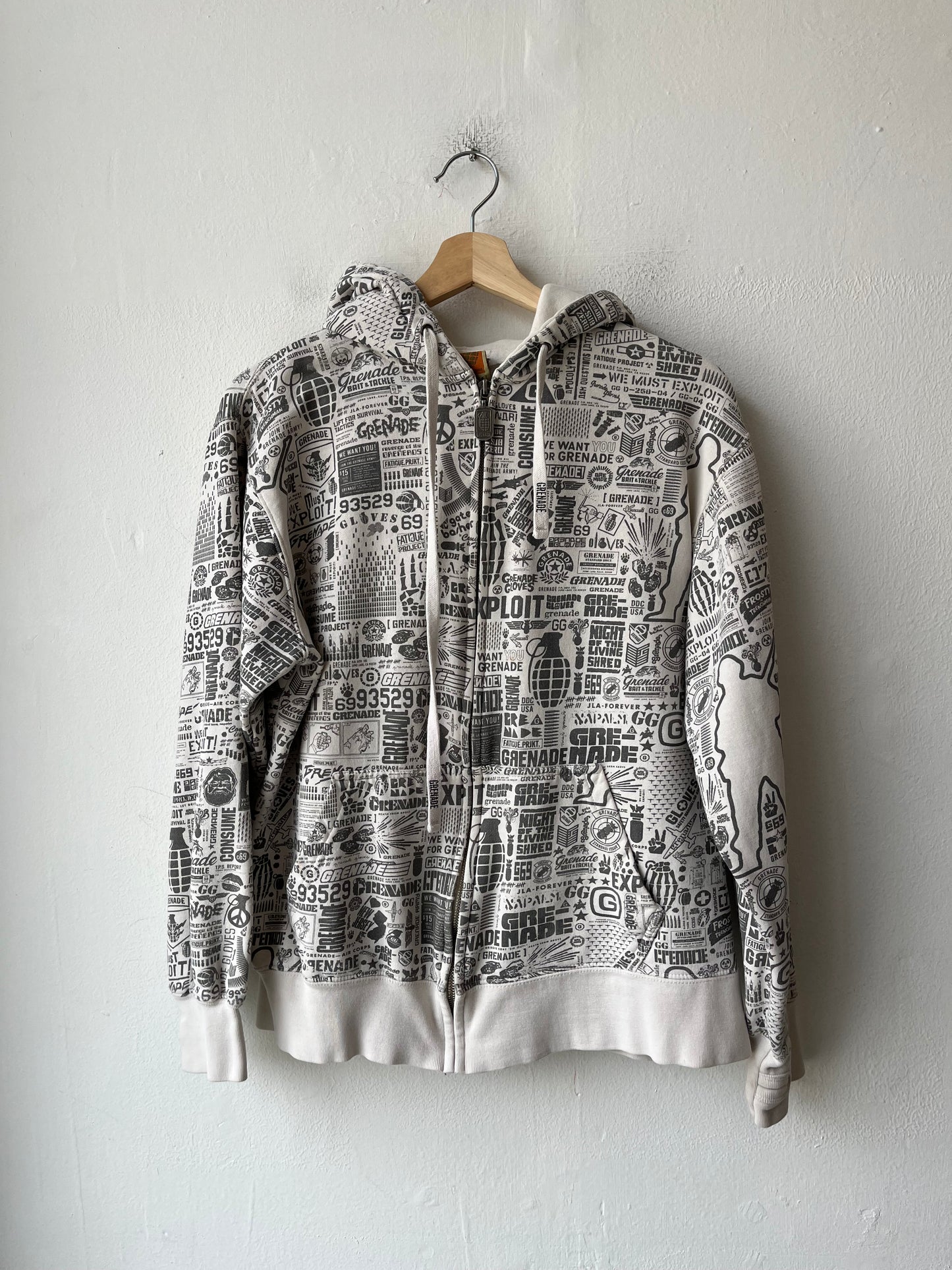 Y2K Grenade Zip Up Hoodie