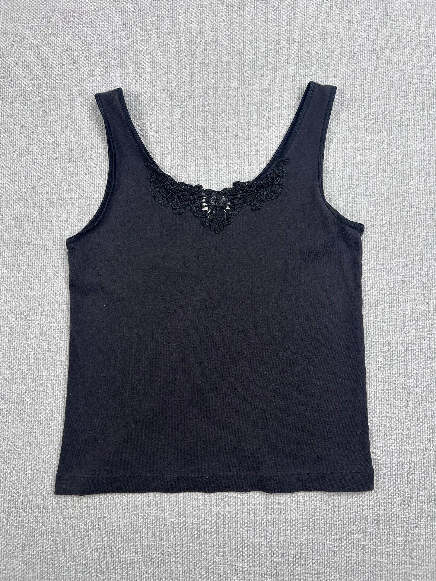 Y2K Lace Cotton Tank Top