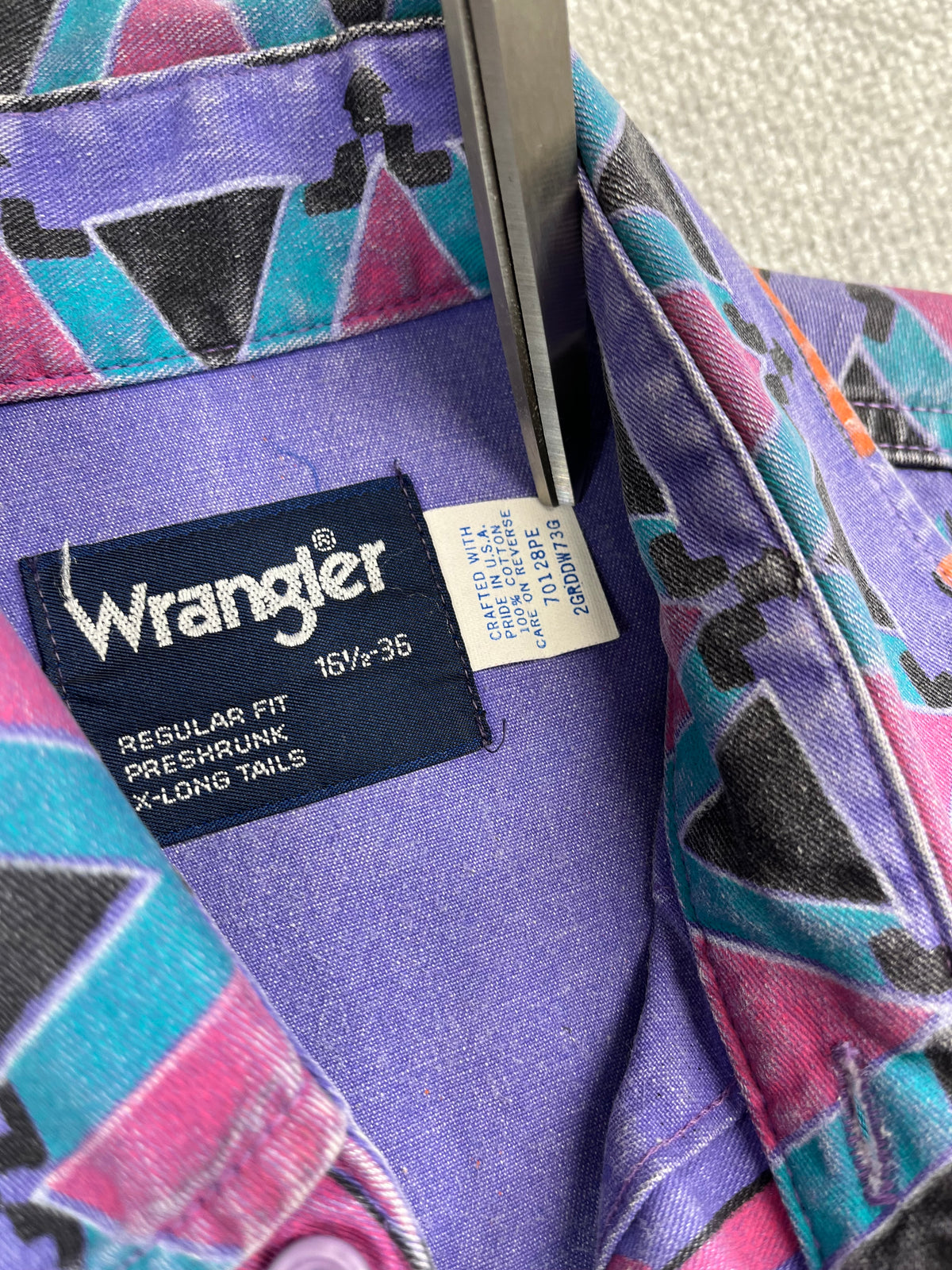 90's Wrangler BrushPopper Geometric Shirt