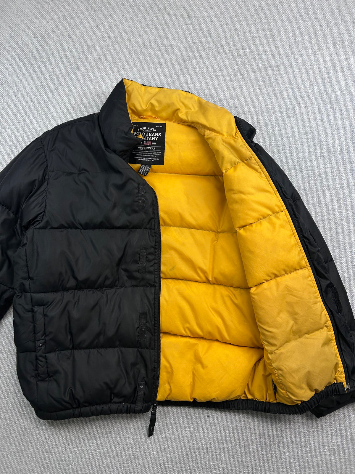 Y2K Polo Jeans Black Puffer Jacket