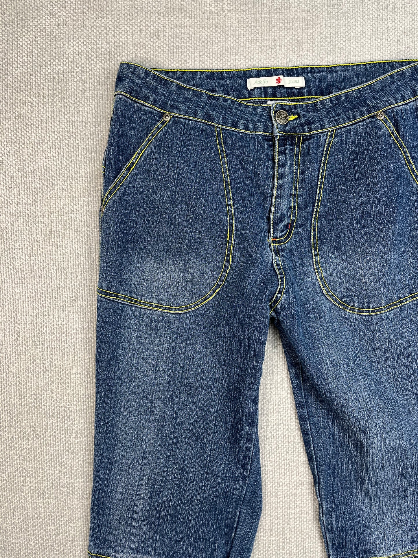 Y2K Contrast Stitch Flare Jeans 29"