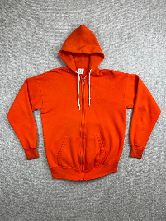 90's Orange Zip Up Hoodie