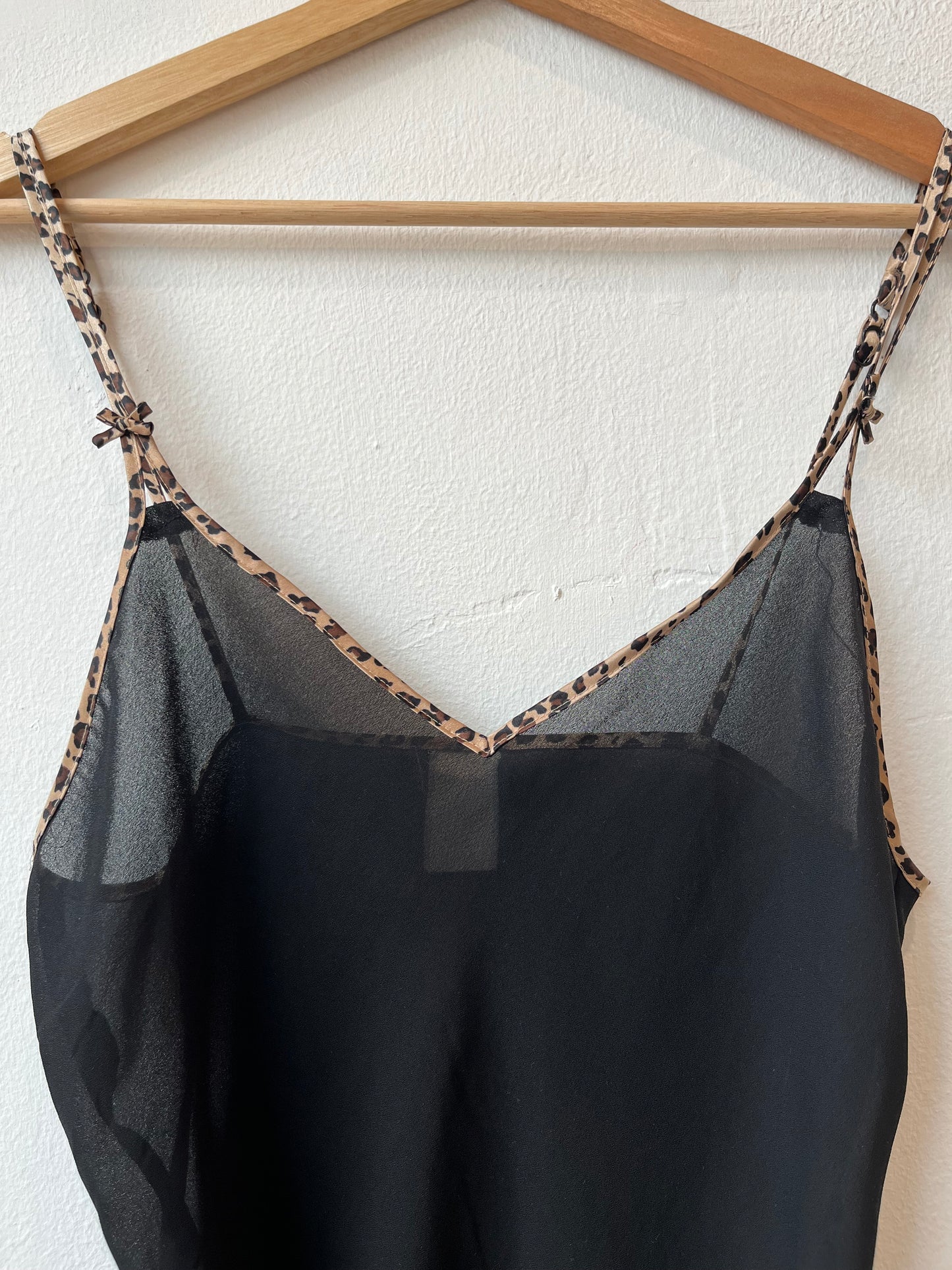 90’s Sheer Leopard Trim Camisole