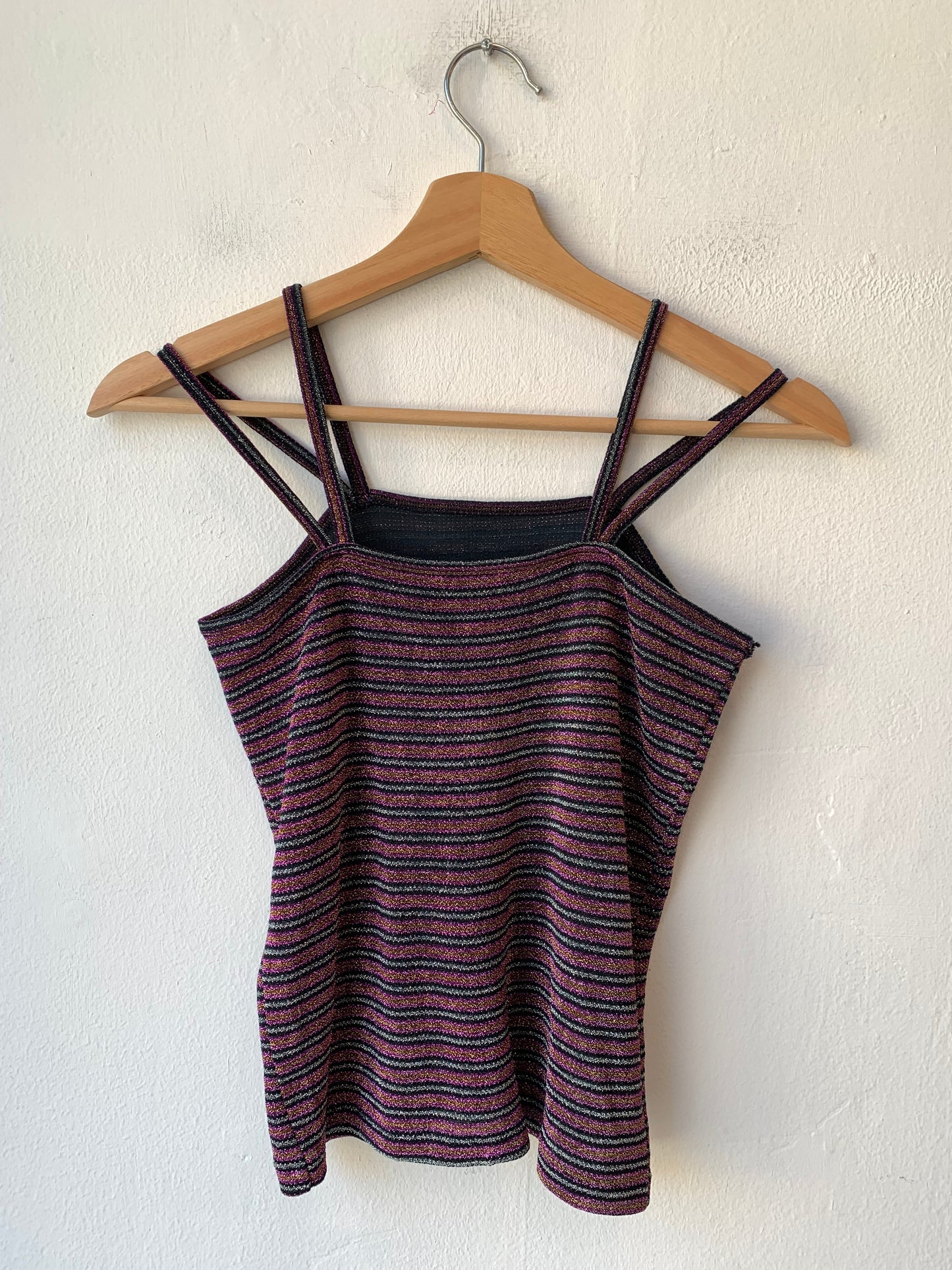 90's Sparkly Stripe Top