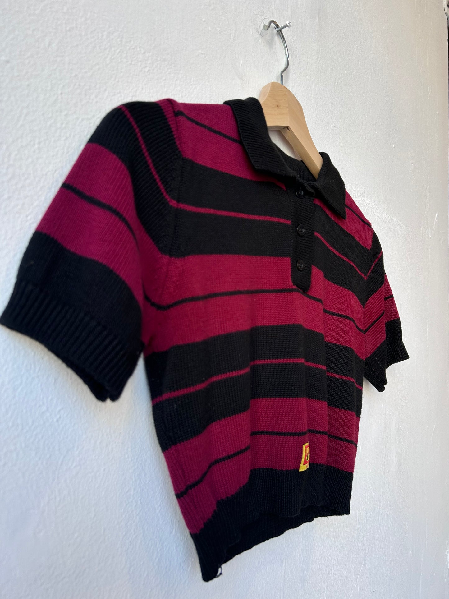 80's Striped Crop Shirt