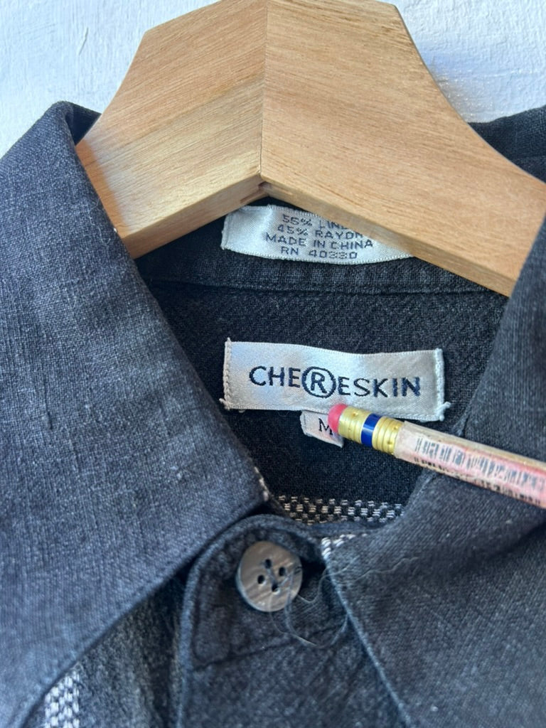 90's Rayon/ Linen Button Up Shirt
