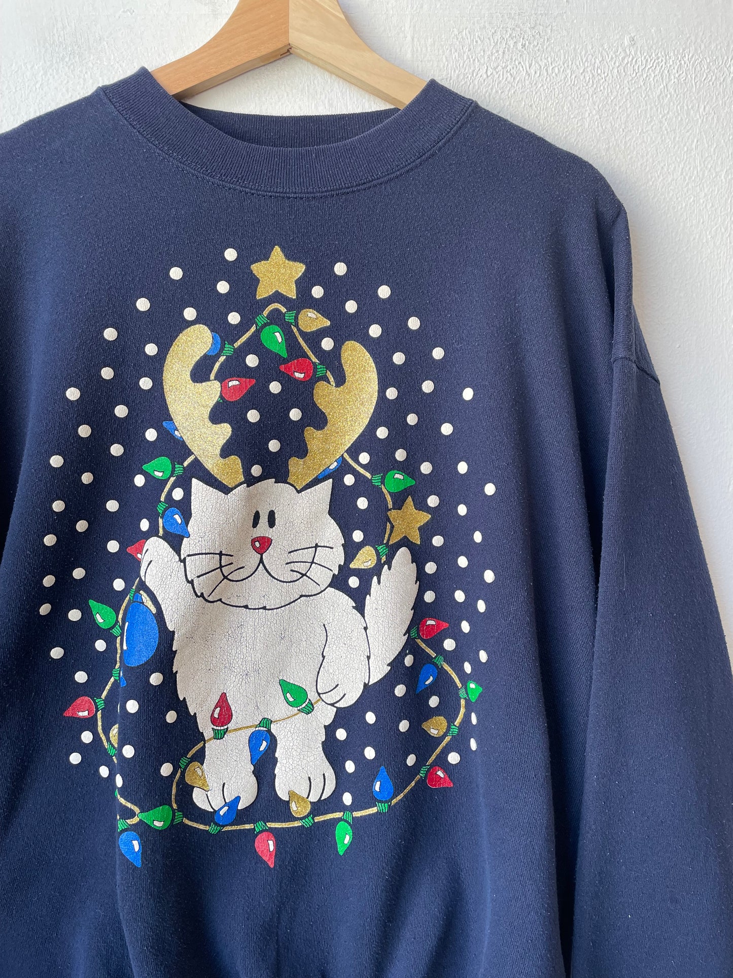 90's Holiday Cat Sweatshirt