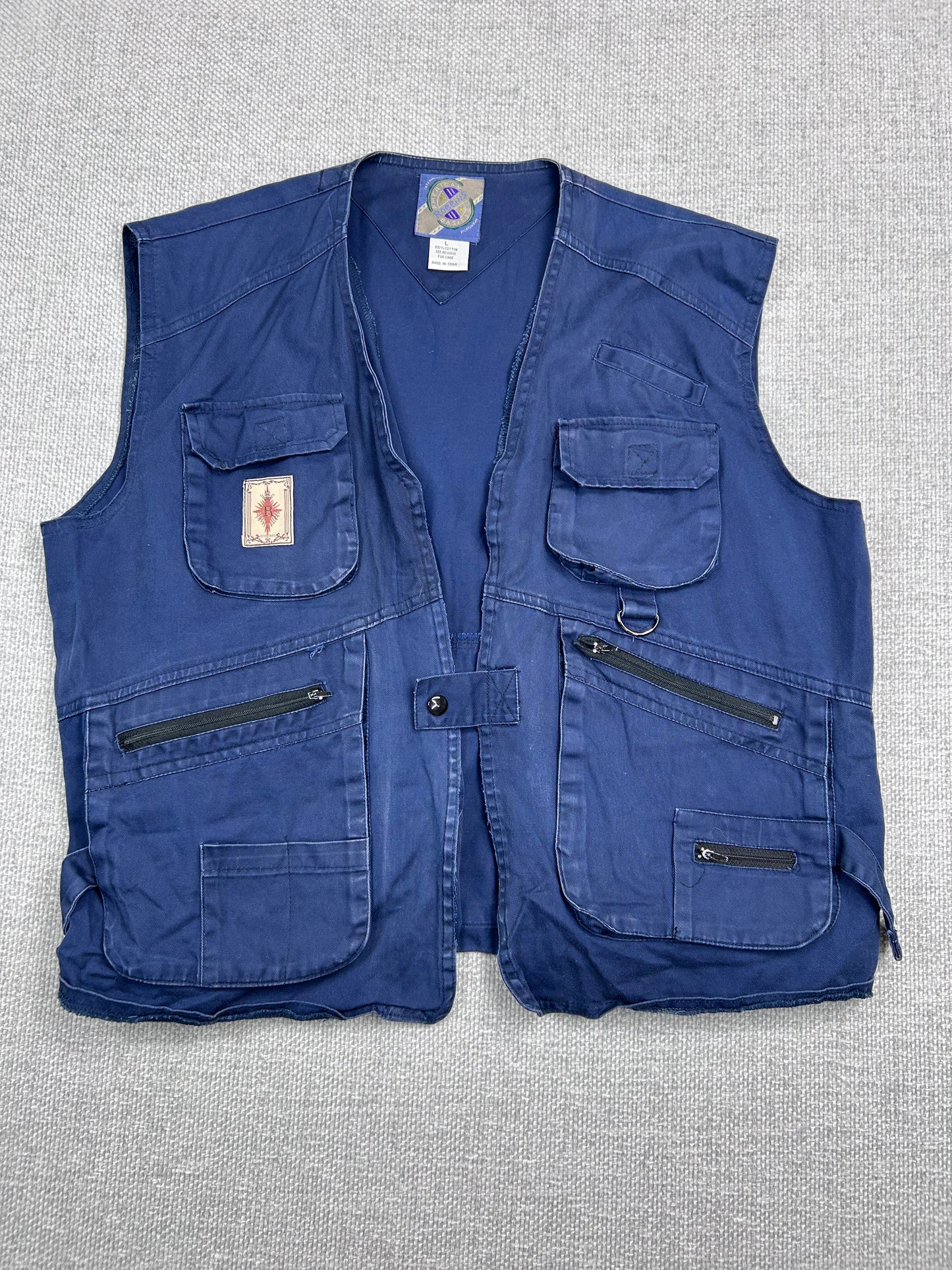 90's Navy Fishing Vest