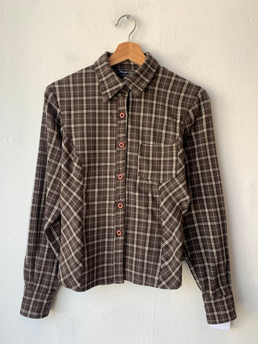 90's Bisou Bisou Plaid Blouse