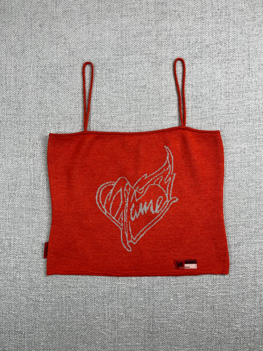 Y2K Johnny Blaze Orange Tank Top