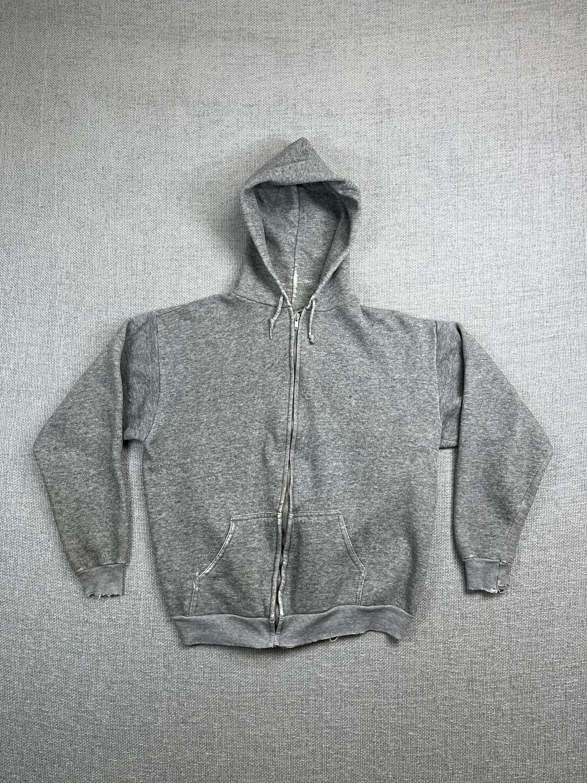 80's Gray Zip Up Hoodie