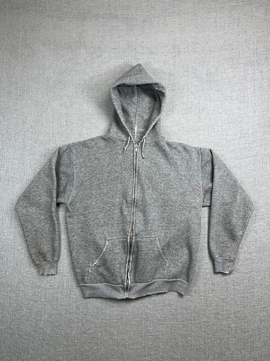 80's Gray Zip Up Hoodie