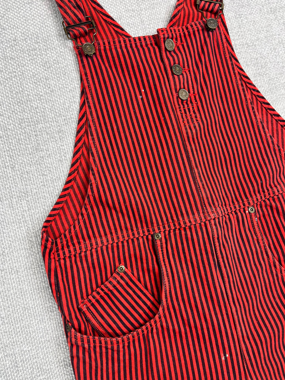 90's Striped Overalls