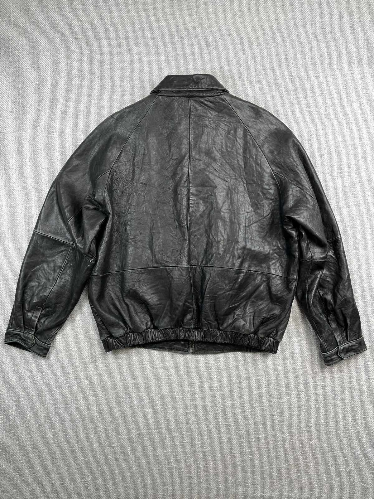 Y2K Leather Bomber Jacket