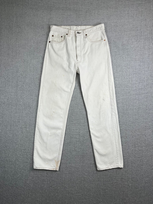 90’s Levi's 501 White Jeans 29"