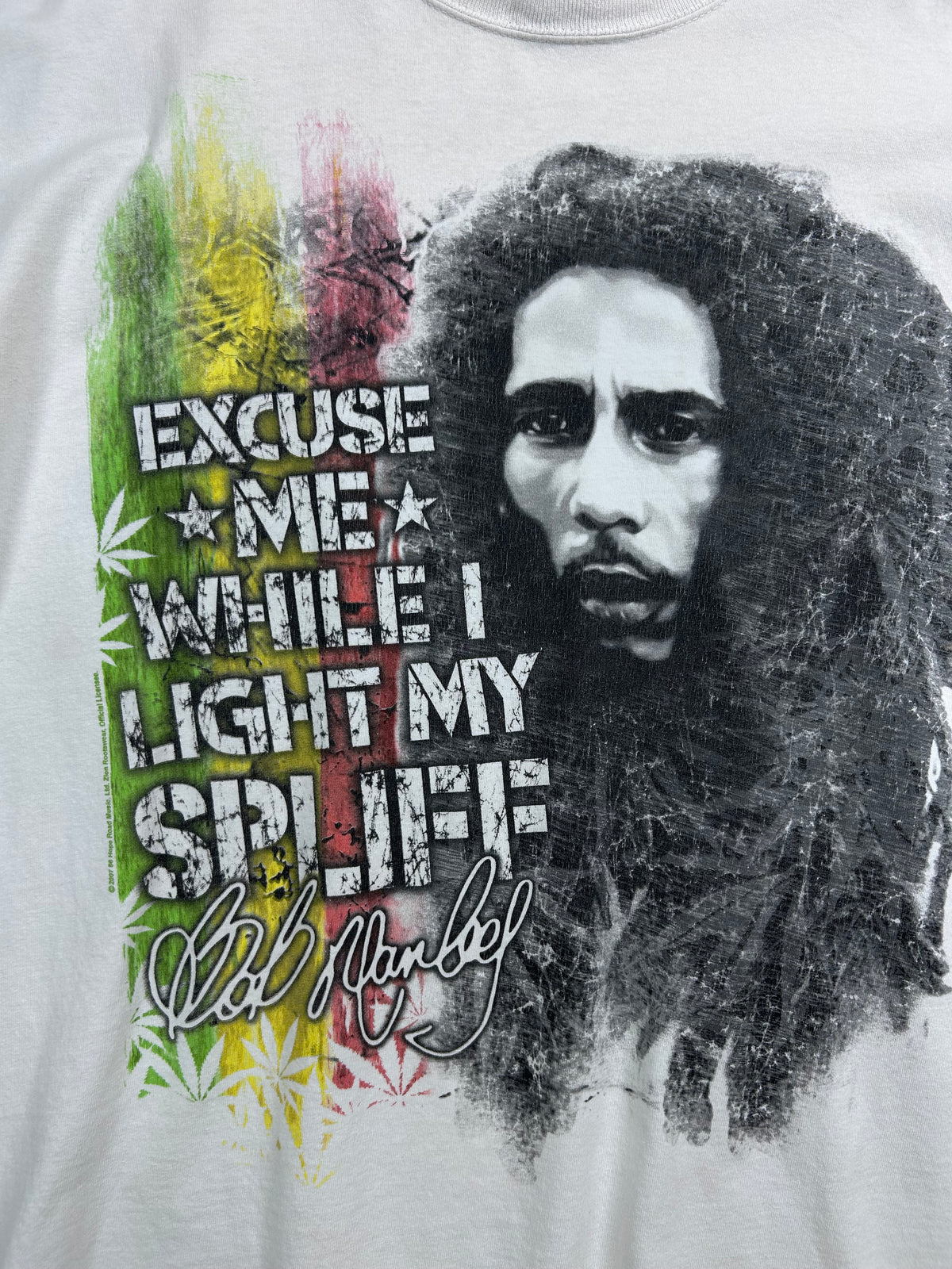 2007 Bob Marley Spliff T-Shirt