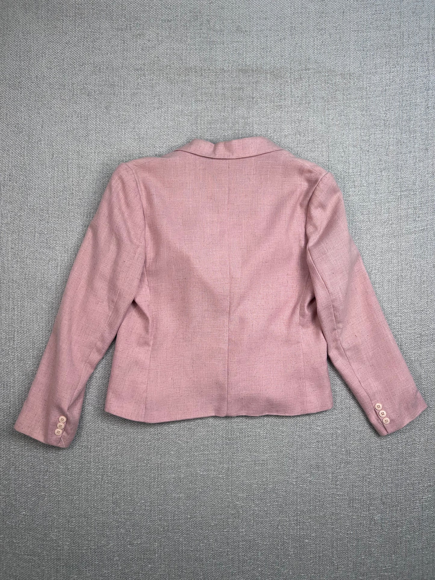 90's Pink Linen Blazer