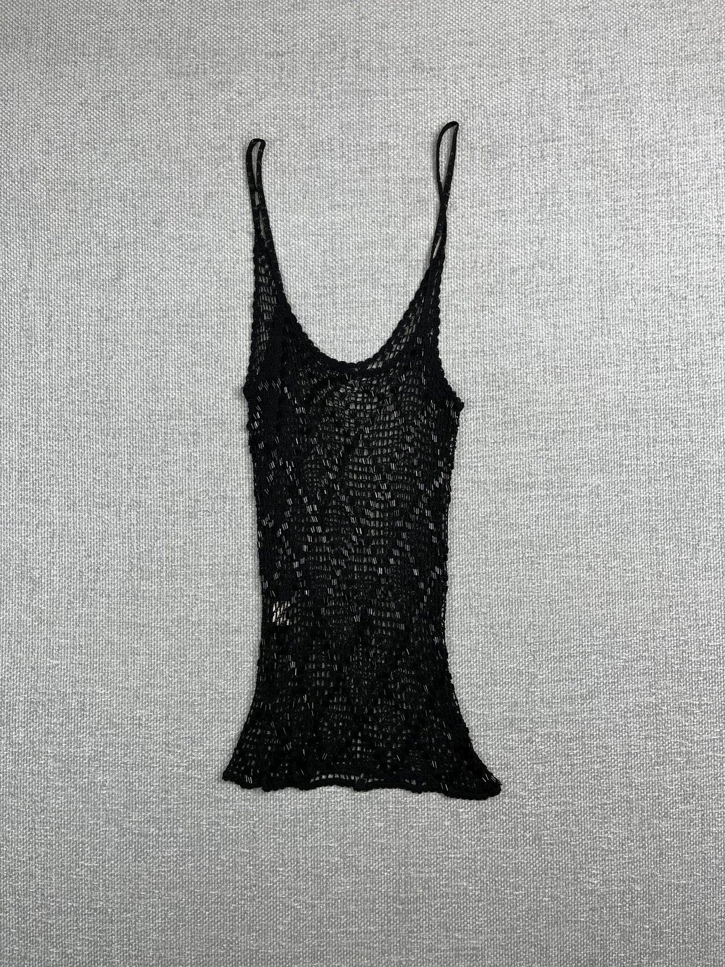 Y2K Beaded Crochet Tank Top