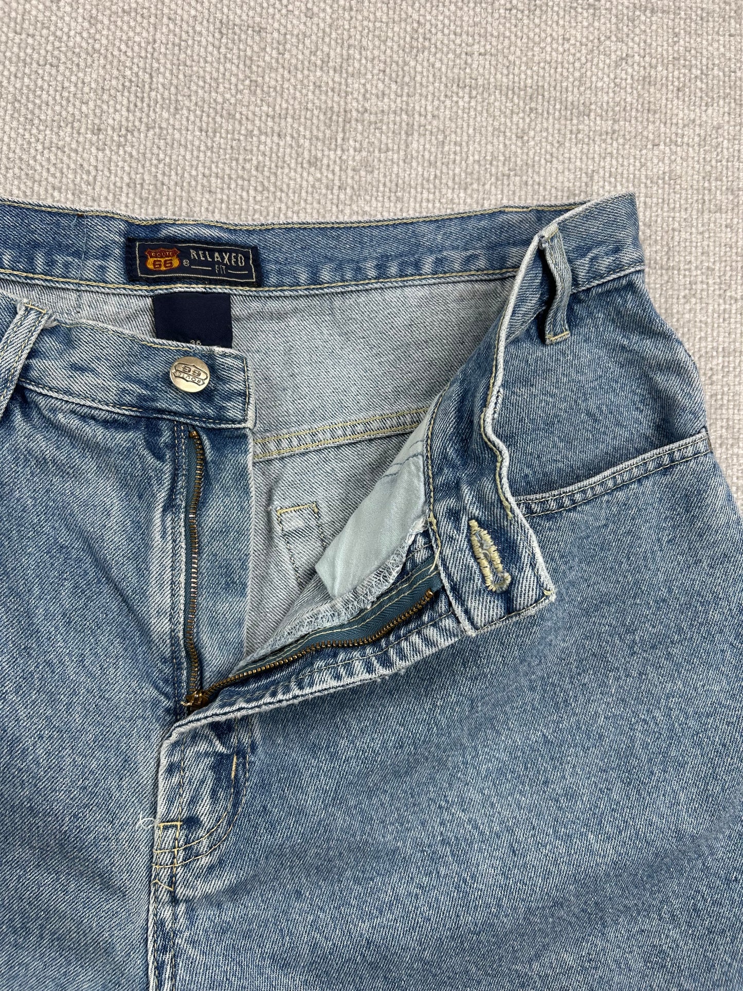 Y2K Relaxed Denim Shorts 33"
