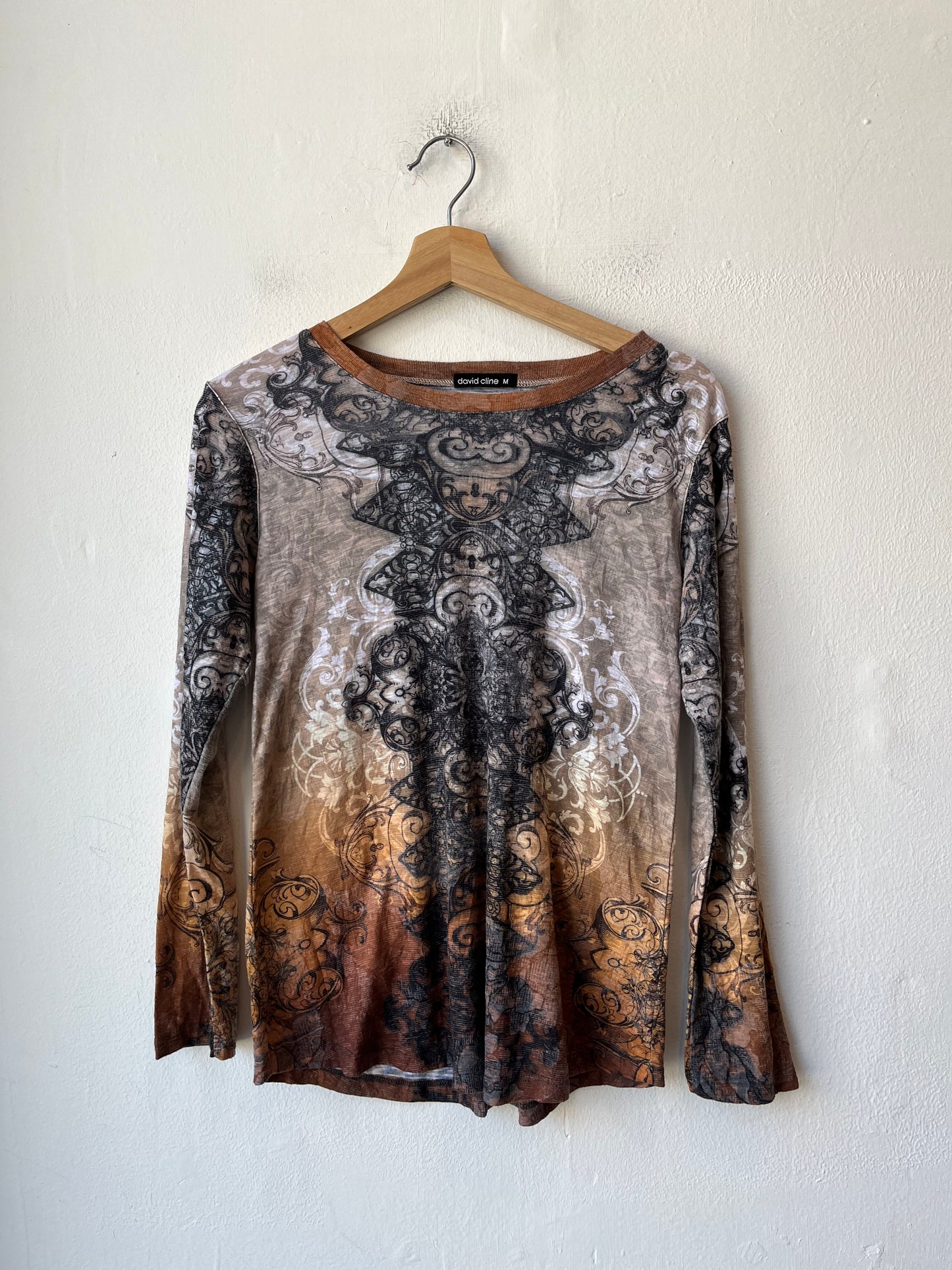 Y2K Pattern Long Sleeve Shirt