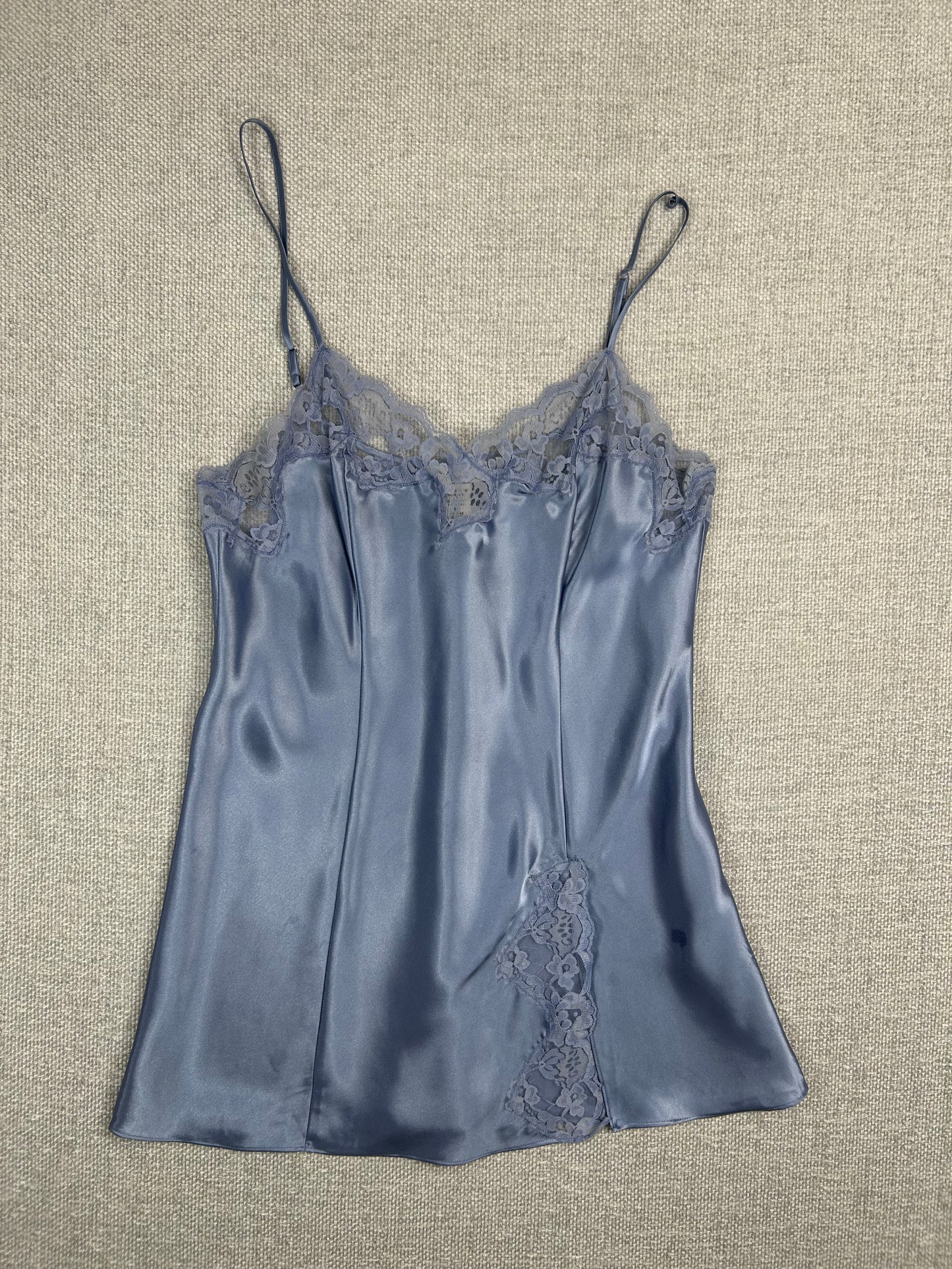 Y2K Blue Lace Slip Dress