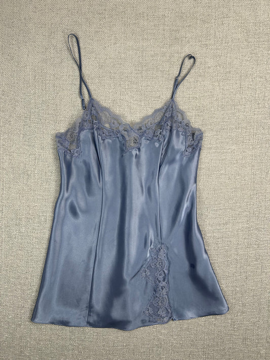 Y2K Blue Lace Slip Dress