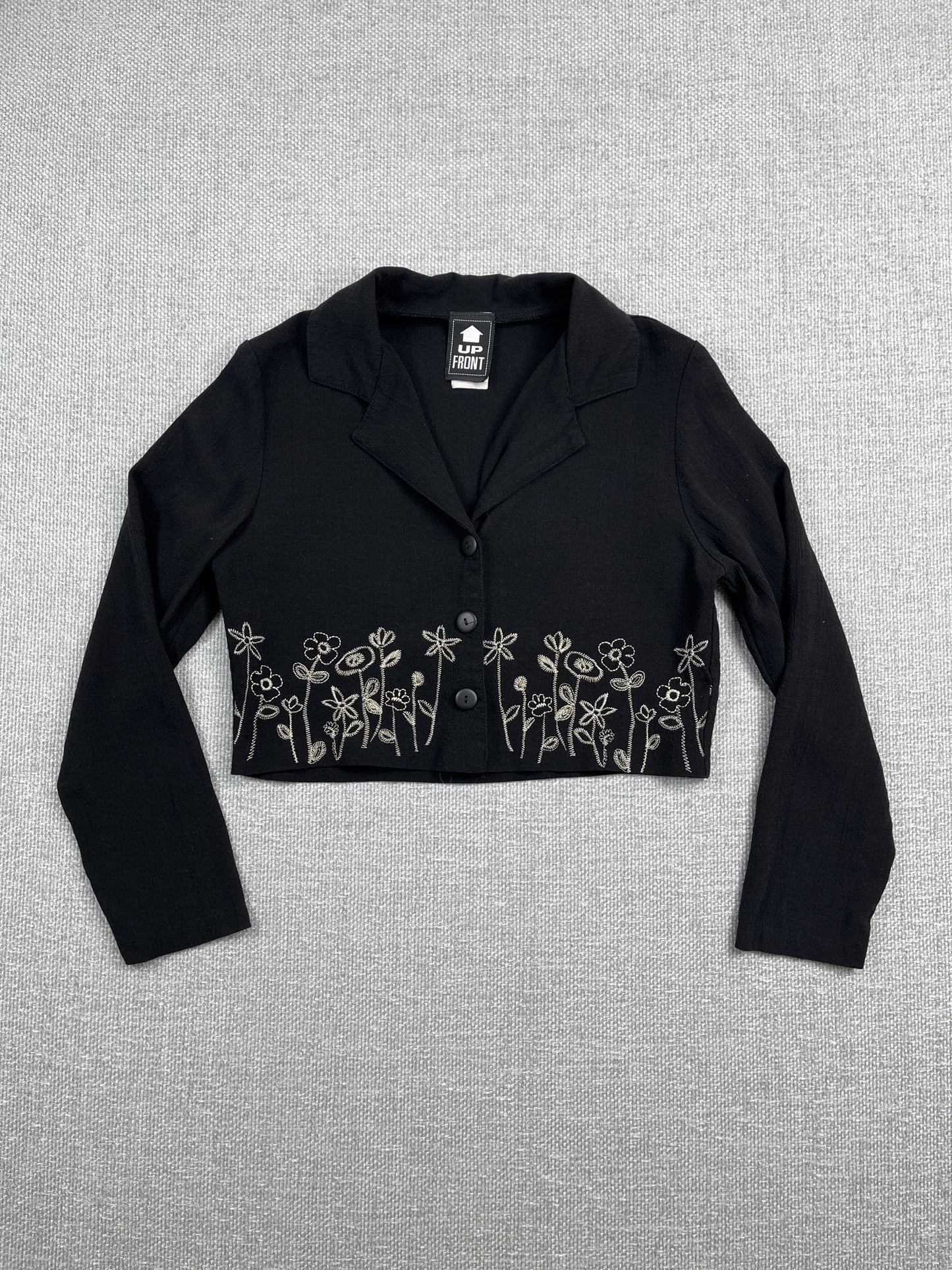 90's Embroidered Button Up Blouse