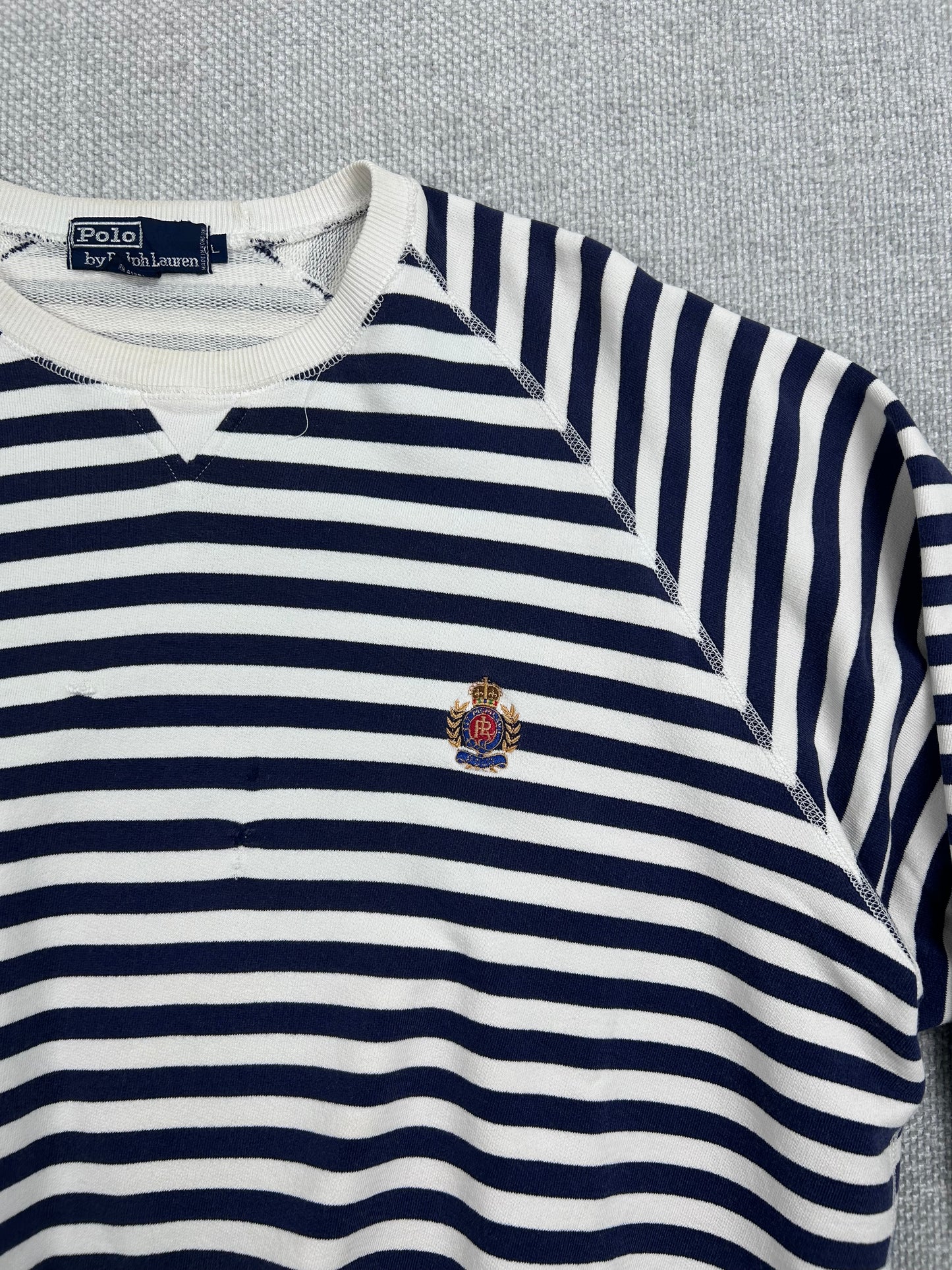 Y2K Polo Striped Crewneck