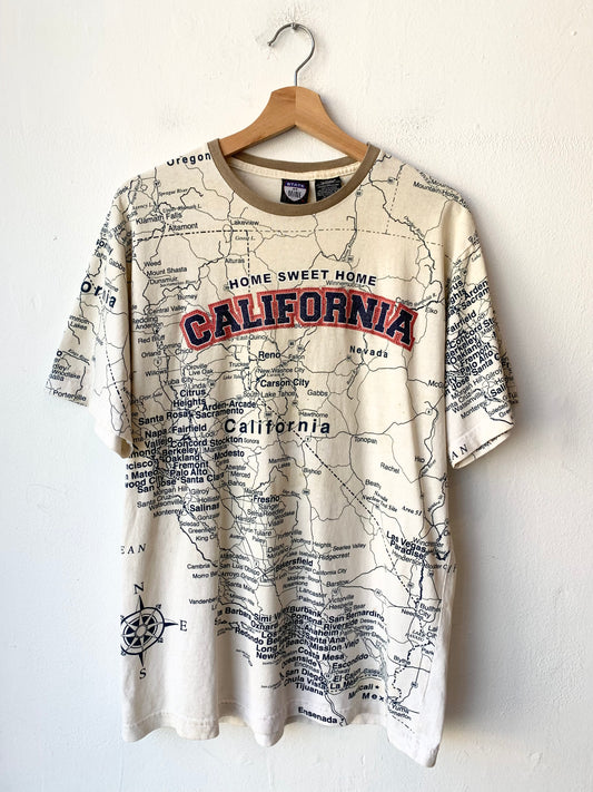Y2K California Map T-Shirt