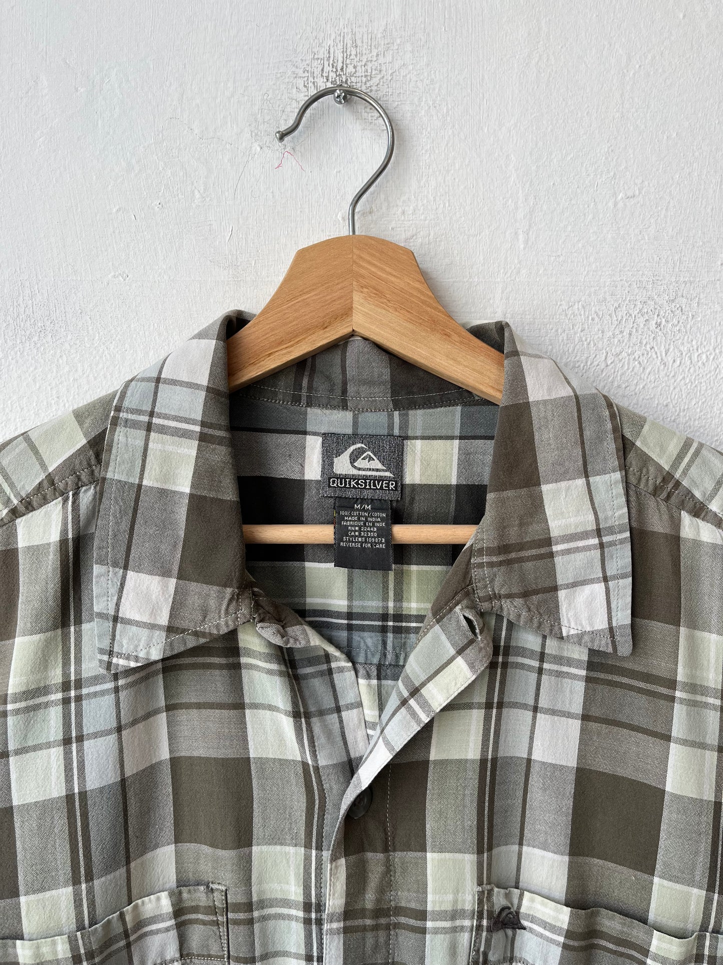 Y2K Quiksilver Plaid Button Up Shirt